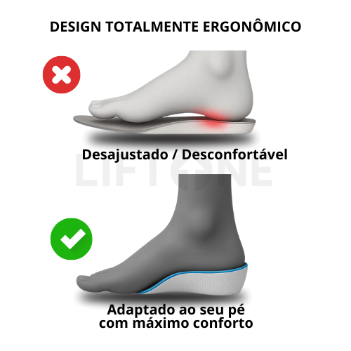 OneElevate 1.0™ Palmilhas Ortopédica que Aumenta sua Altura